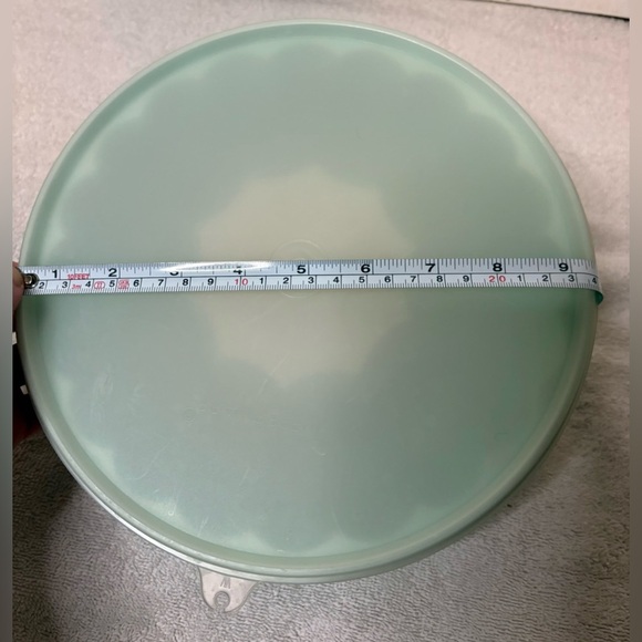 Vintage Tupperware Fluted 9" Jello Mold Ice Ring 3 Piece Aqua Blue - Picture 5 of 6